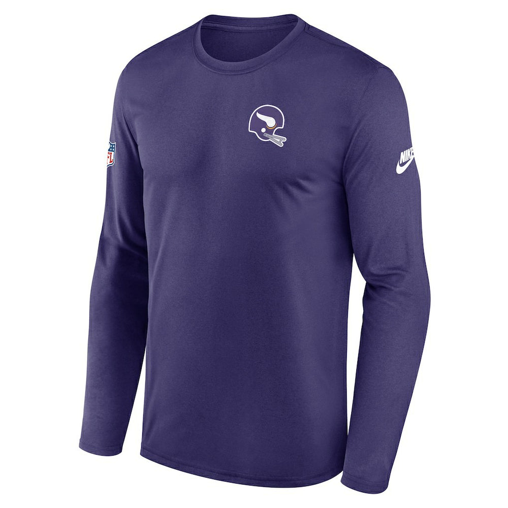 Nike Minnesota Vikings Legend Small Logo Dri-FIT Long Sleeve T-Shirt Purple