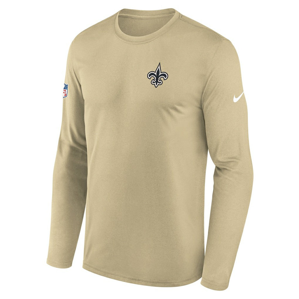 Nike New Orleans Saints Legend Small Logo Dri-FIT Long Sleeve T-Shirt Gold