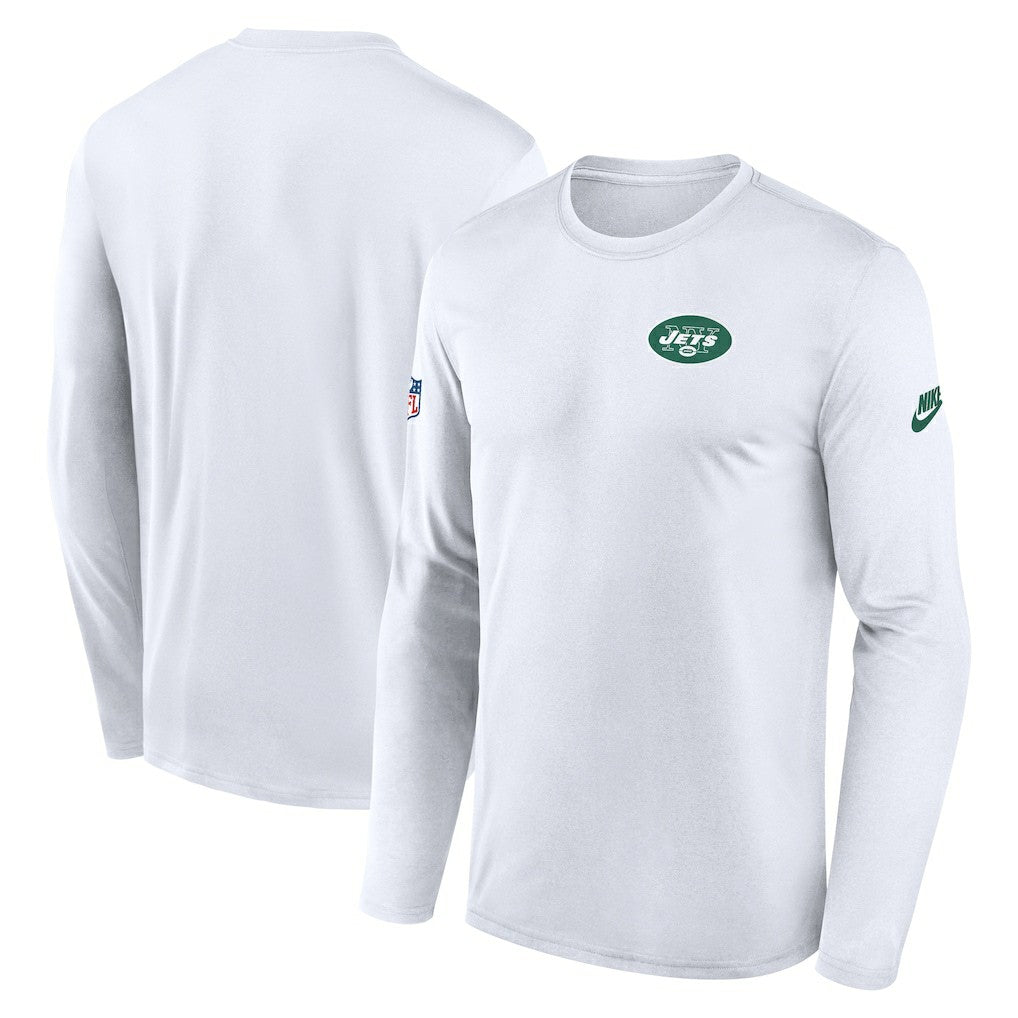 Nike New York Jets Legend Small Logo Dri-FIT Long Sleeve T-Shirt White