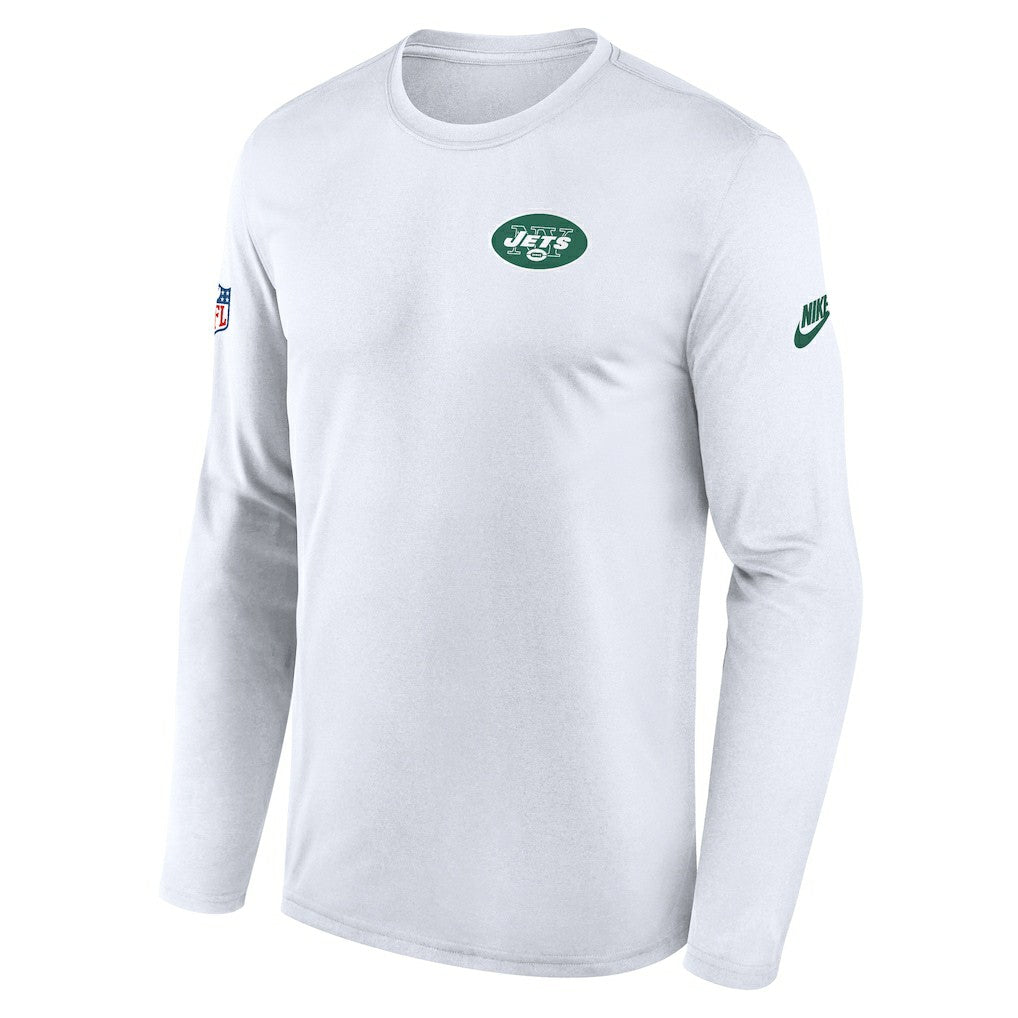 Nike New York Jets Legend Small Logo Dri-FIT Long Sleeve T-Shirt White