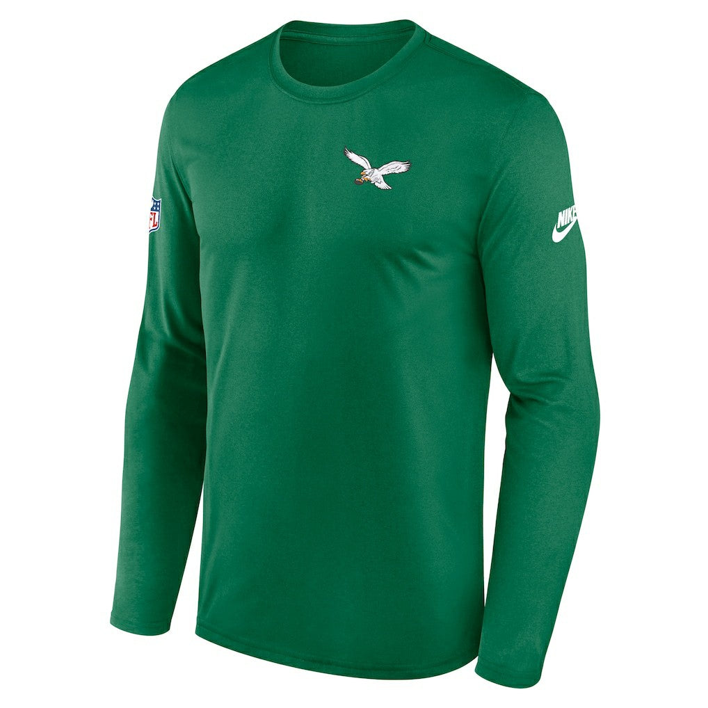 Nike Philadelphia Eagles Legend Small Logo Dri-FIT Long Sleeve T-Shirt Kelly Green