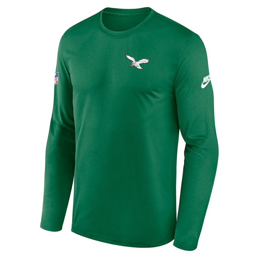 Nike Philadelphia Eagles Legend Small Logo Dri-FIT Long Sleeve T-Shirt Kelly Green
