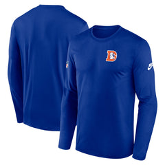 Nike Denver Broncos Legend Small Logo Dri-FIT Long Sleeve T-Shirt Royal