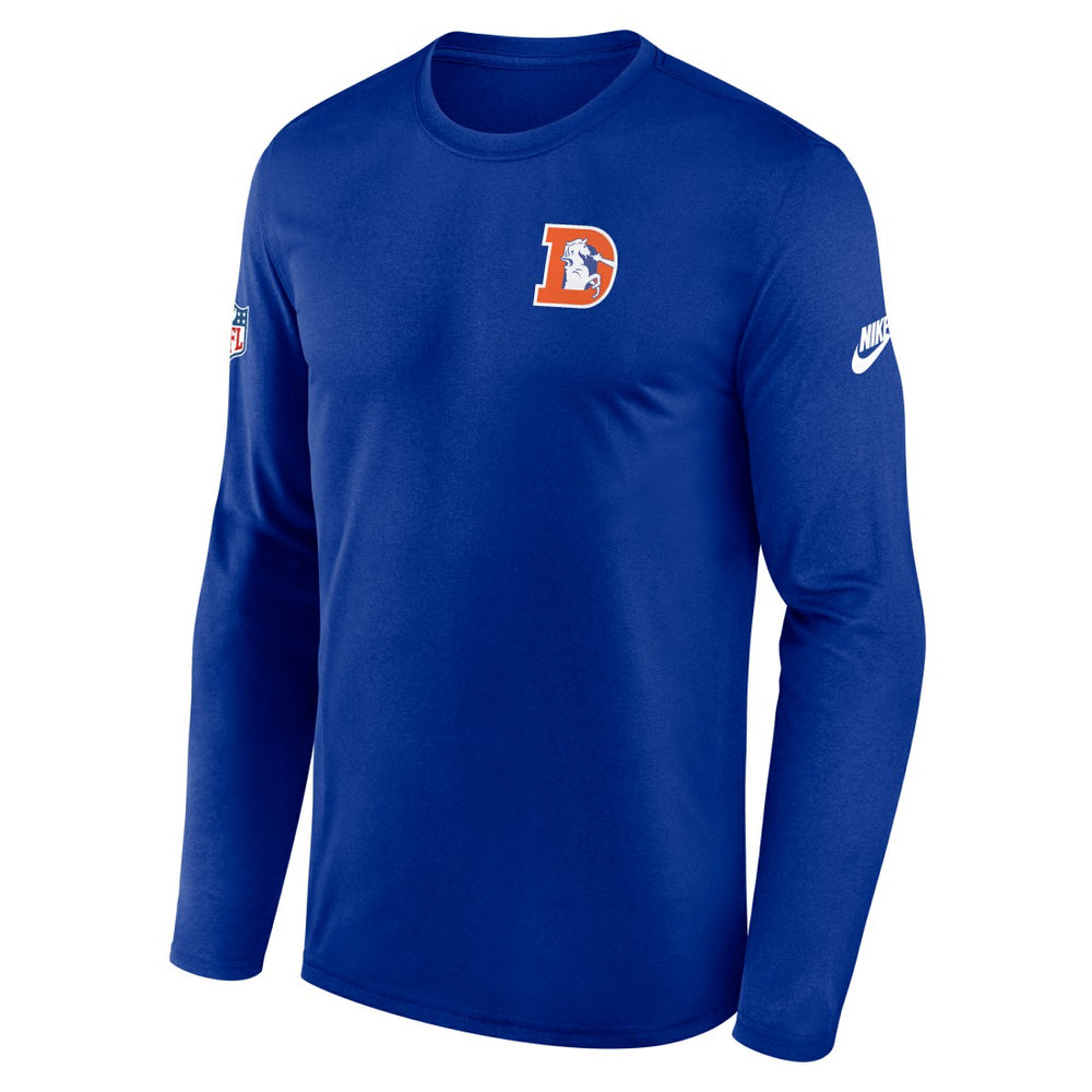 Nike Denver Broncos Legend Small Logo Dri-FIT Long Sleeve T-Shirt Royal