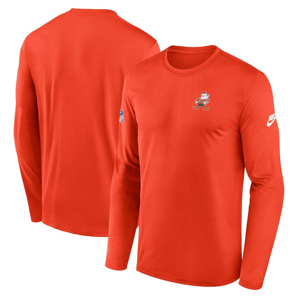 Nike Cleveland Browns Legend Small Logo Dri-FIT Long Sleeve T-Shirt Orange