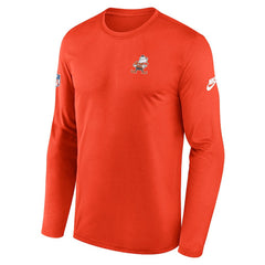 Nike Cleveland Browns Legend Small Logo Dri-FIT Long Sleeve T-Shirt Orange