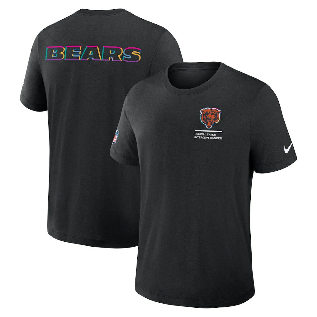 Nike Chicago Bears 2025 NFL Crucial Catch Tri-Blend Dri-FIT T-Shirt Black