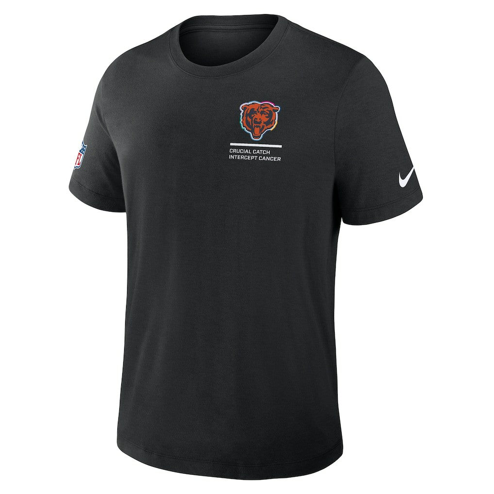 Nike Chicago Bears 2025 NFL Crucial Catch Tri-Blend Dri-FIT T-Shirt Black