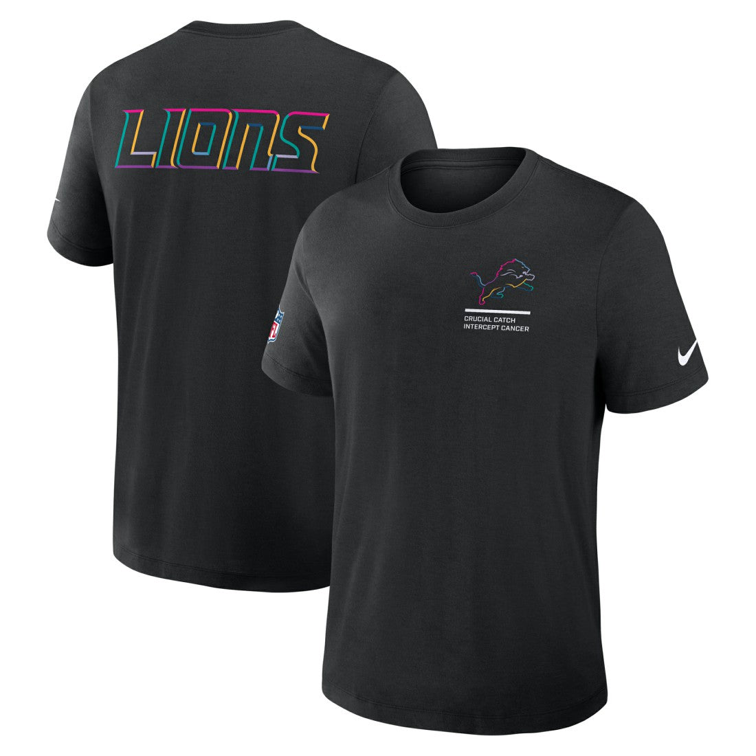 Nike Detroit Lions 2025 NFL Crucial Catch Tri-Blend Dri-FIT T-Shirt Black