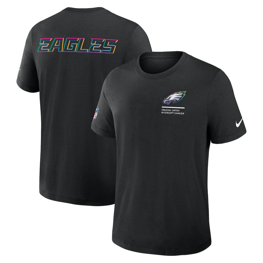 Nike Philadelphia Eagles 2025 NFL Crucial Catch Tri-Blend Dri-FIT T-Shirt Black