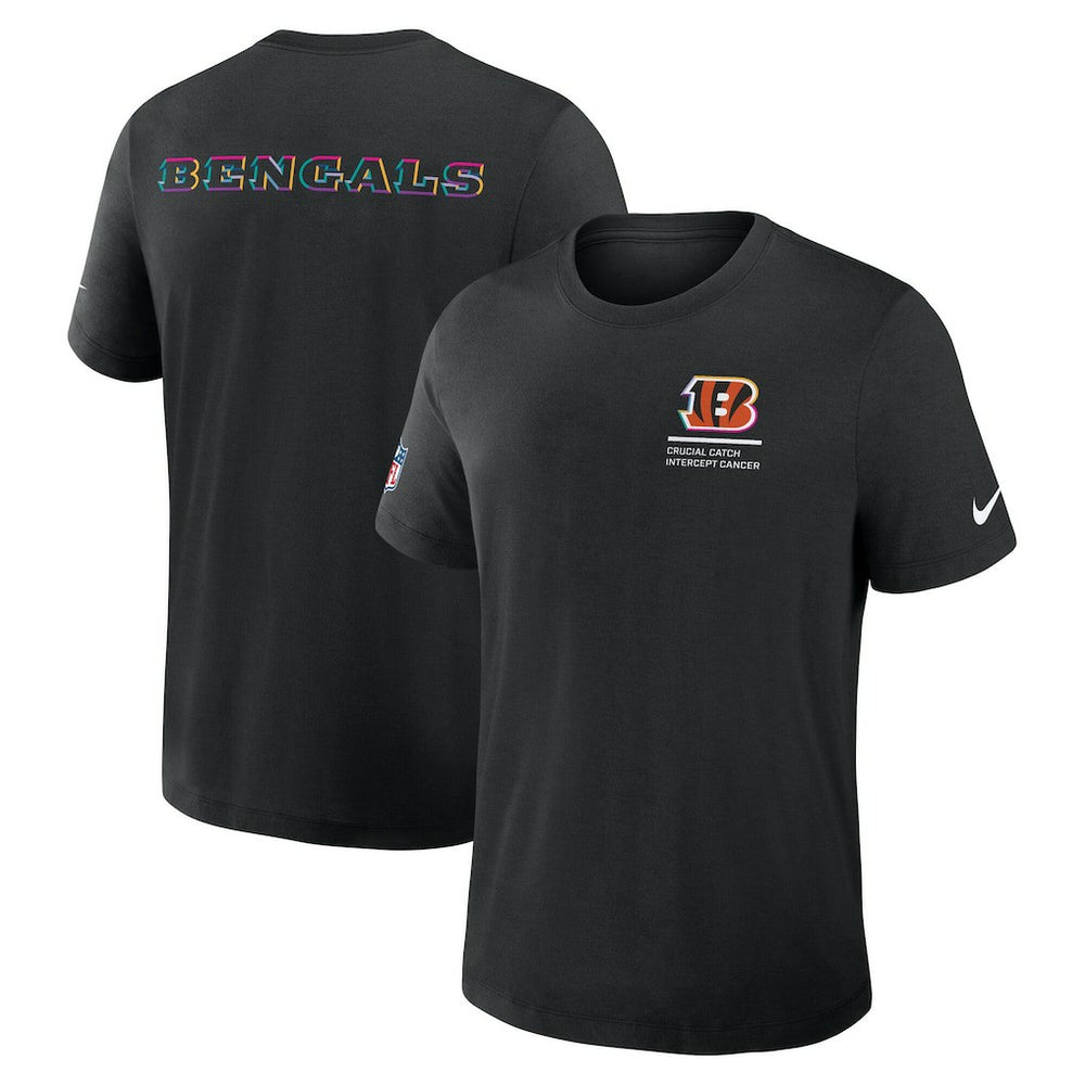 Nike Cincinnati Bengals 2025 NFL Crucial Catch Tri-Blend Dri-FIT T-Shirt Black