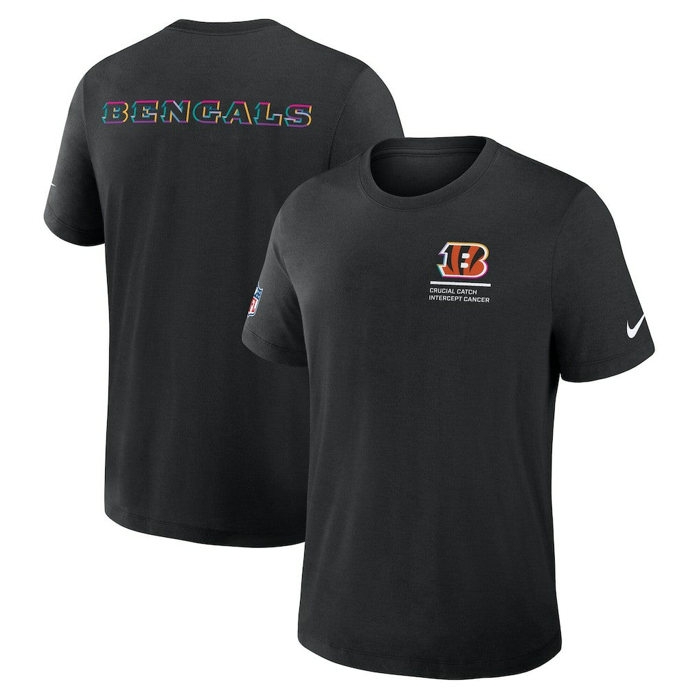 Nike Cincinnati Bengals 2025 NFL Crucial Catch Tri-Blend Dri-FIT T-Shirt Black