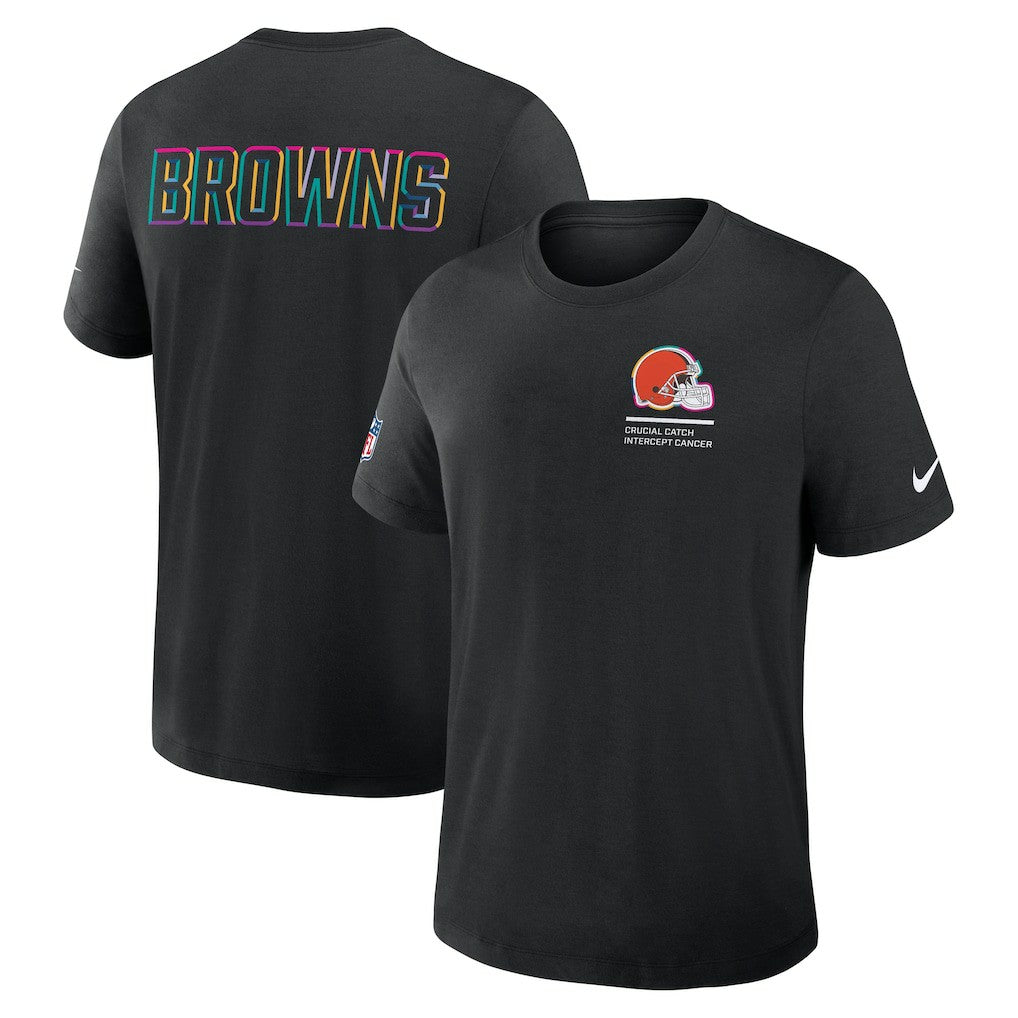 Nike Cleveland Browns 2025 NFL Crucial Catch Tri-Blend Dri-FIT T-Shirt Black