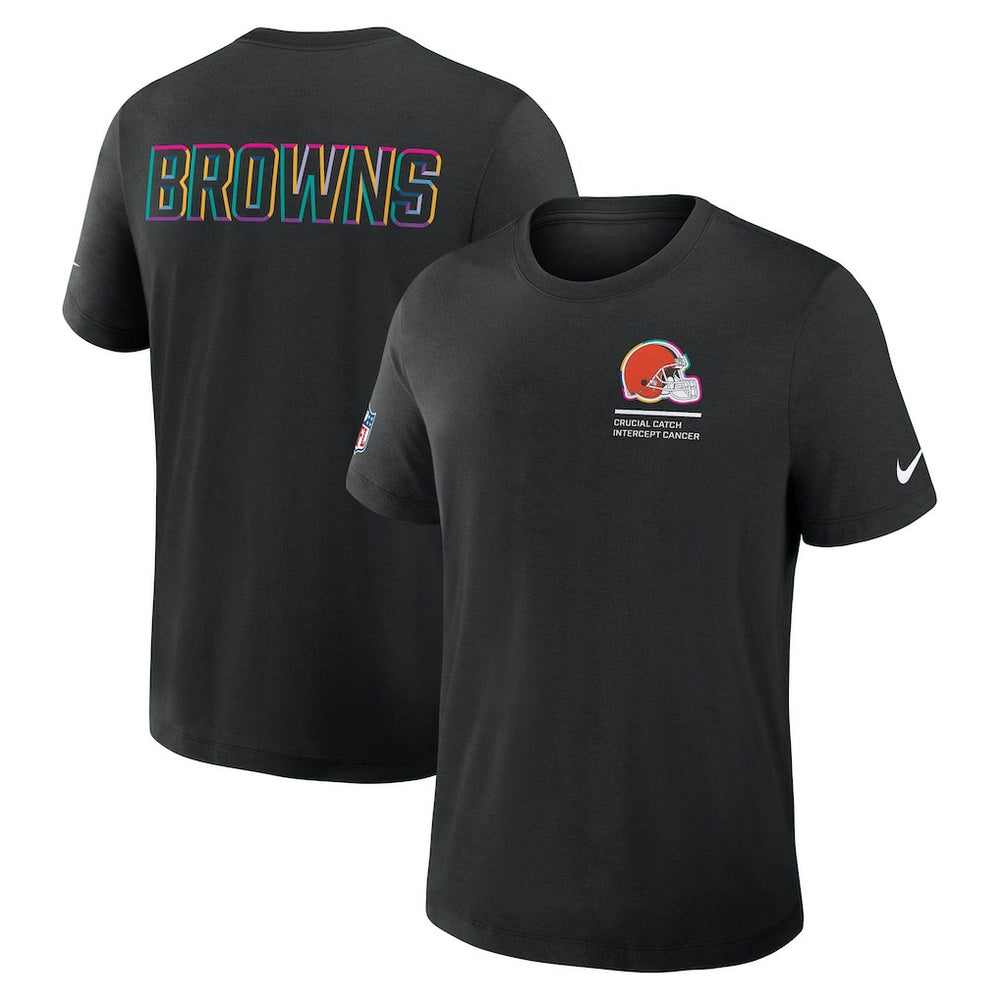 Nike Cleveland Browns 2025 NFL Crucial Catch Tri-Blend Dri-FIT T-Shirt Black