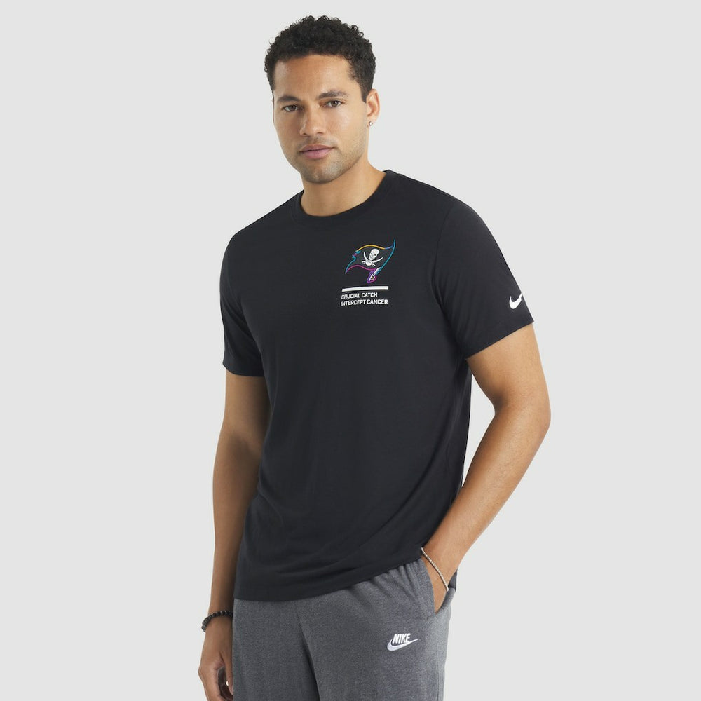 Nike Tampa Bay Buccaneers 2025 NFL Crucial Catch Tri-Blend Dri-FIT T-Shirt Black
