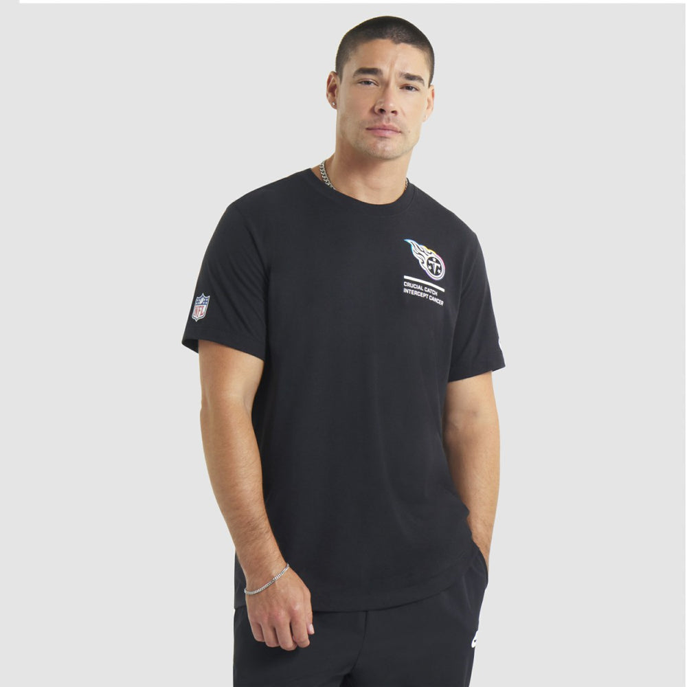 Nike Tennessee Titans 2025 NFL Crucial Catch Tri-Blend Dri-FIT T-Shirt Black