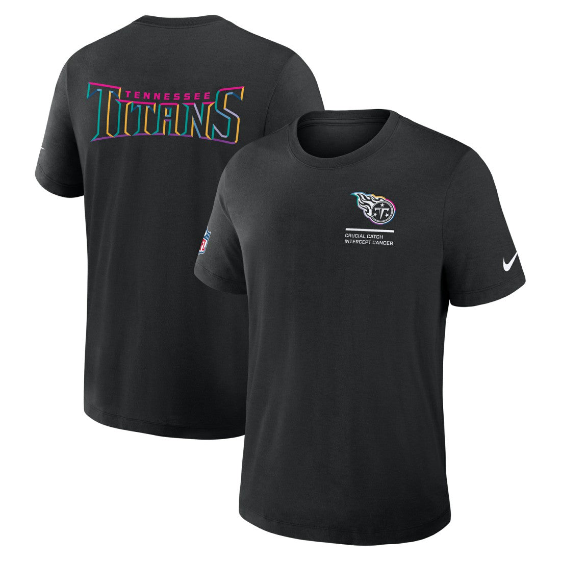 Nike Tennessee Titans 2025 NFL Crucial Catch Tri-Blend Dri-FIT T-Shirt Black