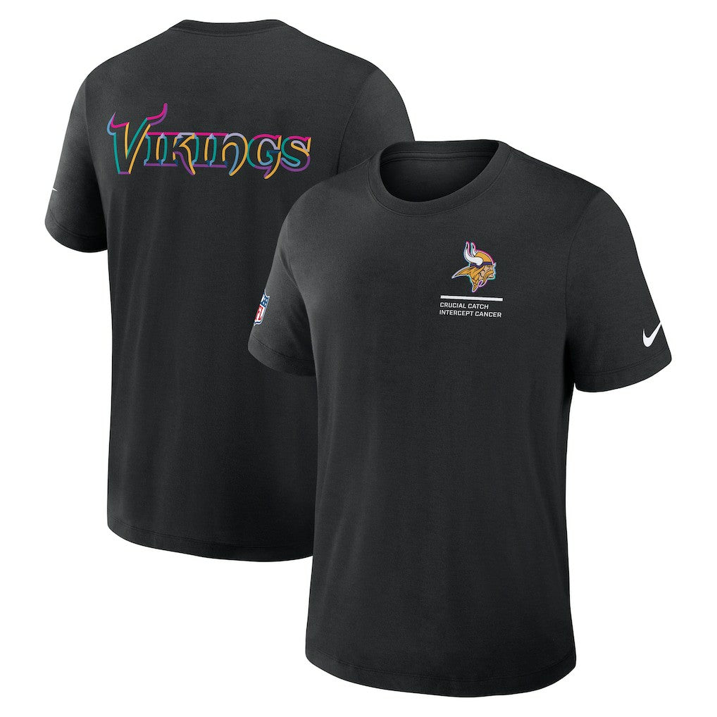 Nike Minnesota Vikings 2025 NFL Crucial Catch Tri-Blend Dri-FIT T-Shirt Black