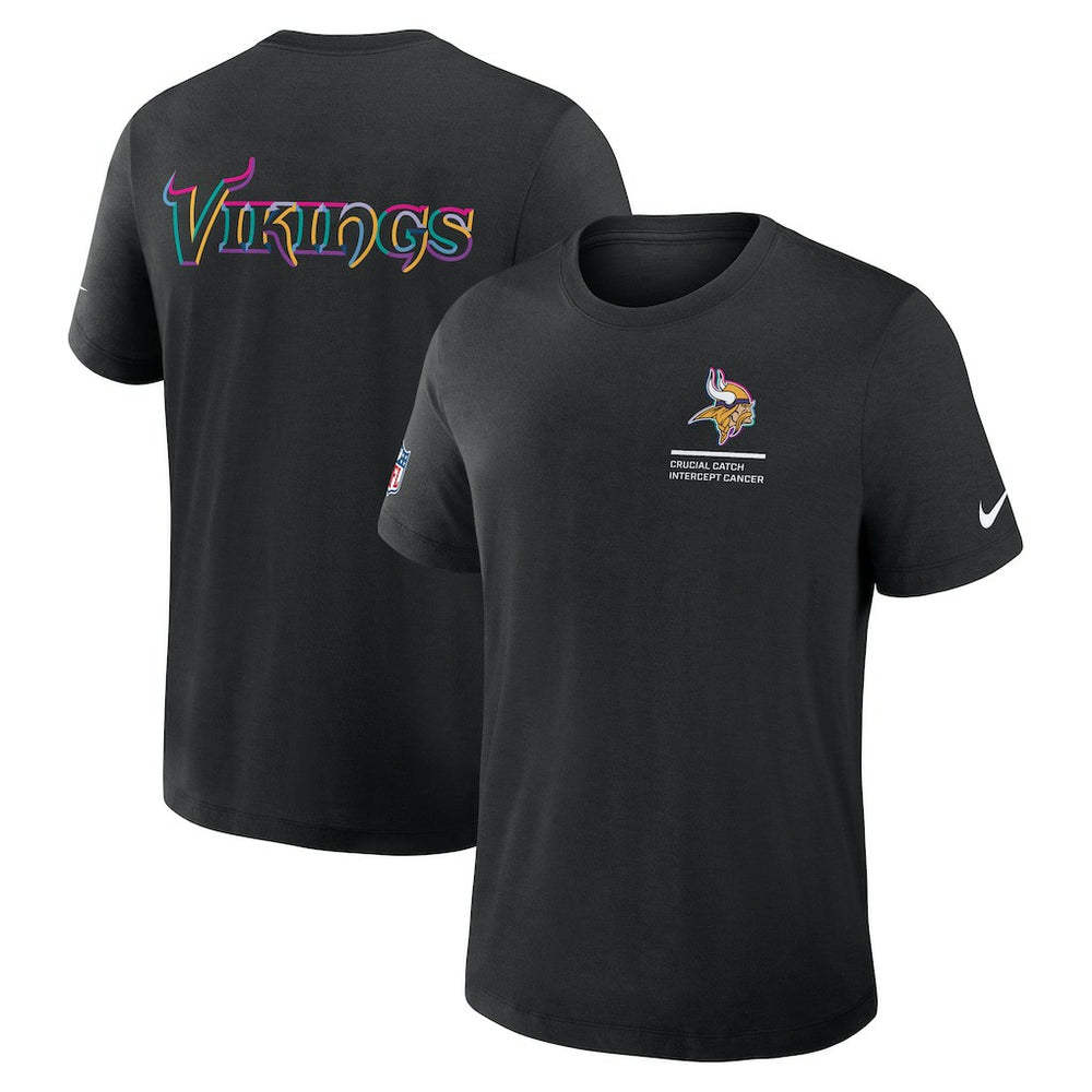 Nike Minnesota Vikings 2025 NFL Crucial Catch Tri-Blend Dri-FIT T-Shirt Black
