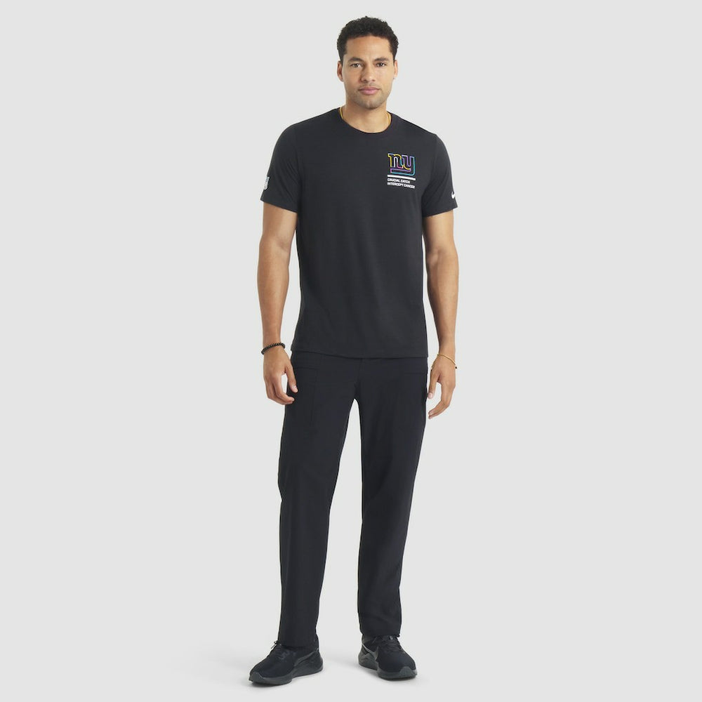 Nike New York Giants 2025 NFL Crucial Catch Tri-Blend Dri-FIT T-Shirt Black