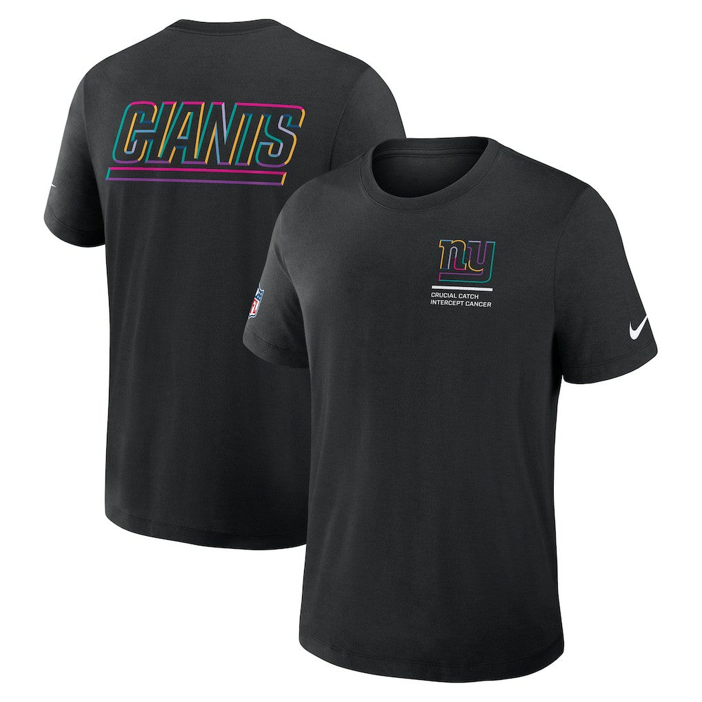 Nike New York Giants 2025 NFL Crucial Catch Tri-Blend Dri-FIT T-Shirt Black