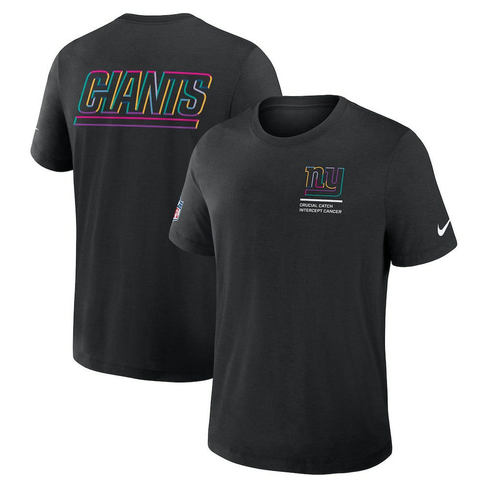 Nike New York Giants 2025 NFL Crucial Catch Tri-Blend Dri-FIT T-Shirt Black