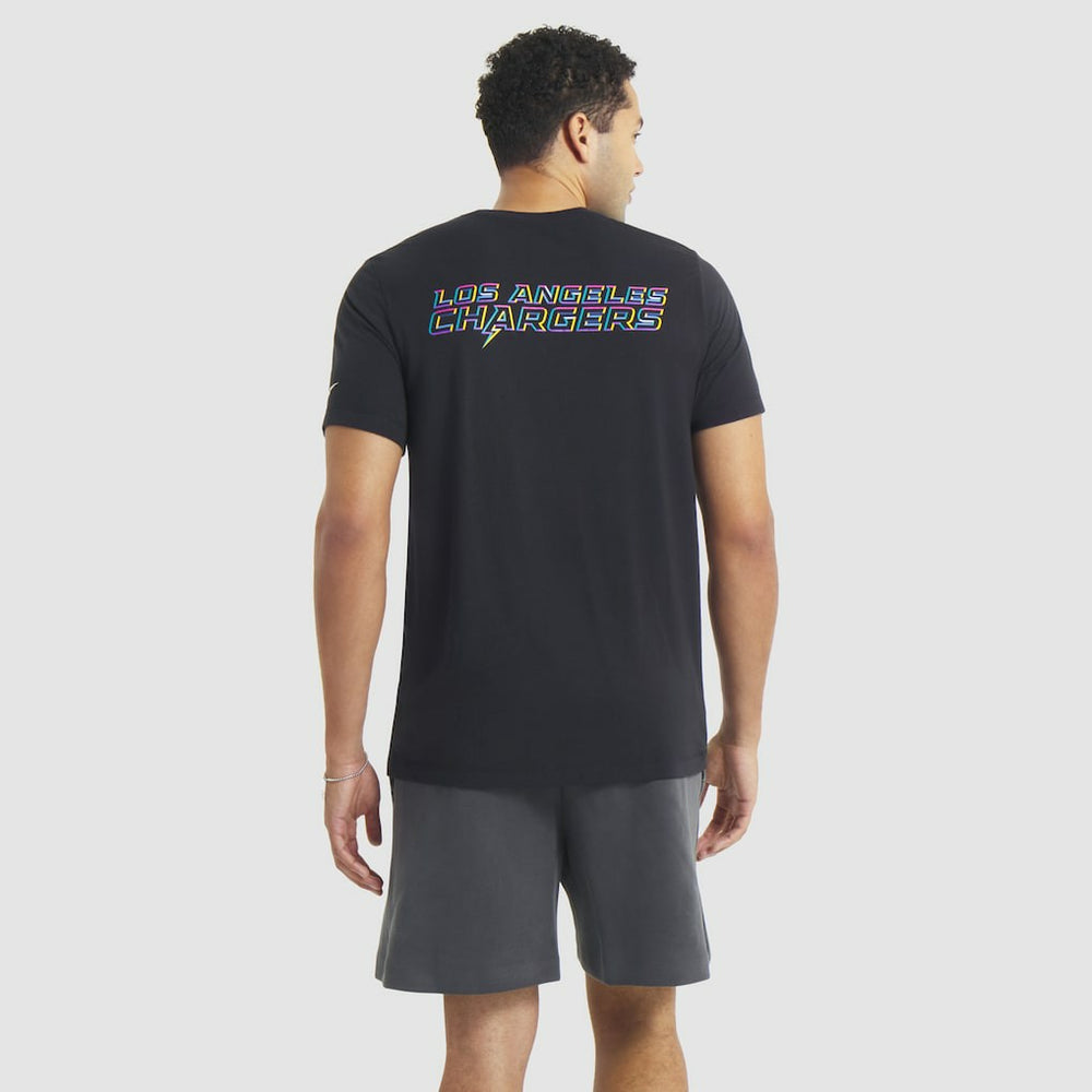 Nike Los Angeles Chargers 2025 NFL Crucial Catch Tri-Blend Dri-FIT T-Shirt Black