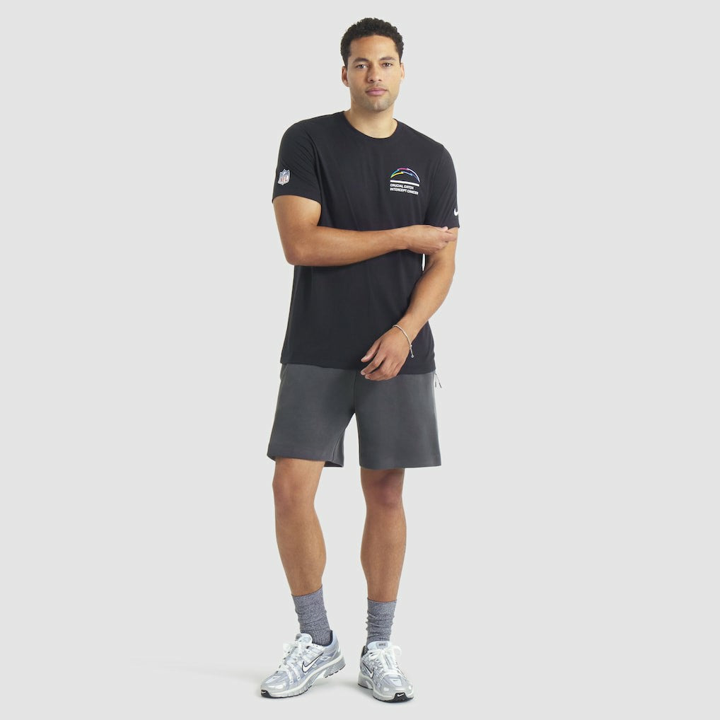 Nike Los Angeles Chargers 2025 NFL Crucial Catch Tri-Blend Dri-FIT T-Shirt Black