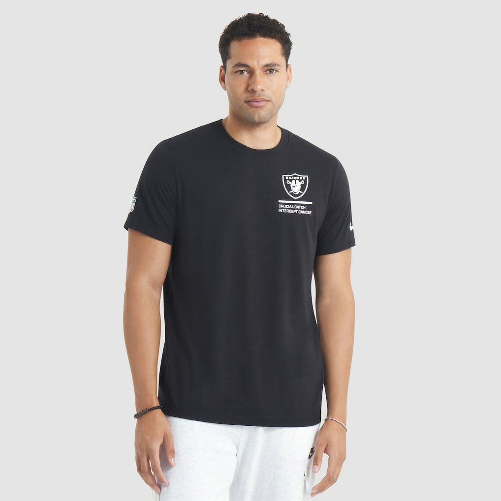 Nike Las Vegas Raiders 2025 NFL Crucial Catch Tri-Blend Dri-FIT T-Shirt Black