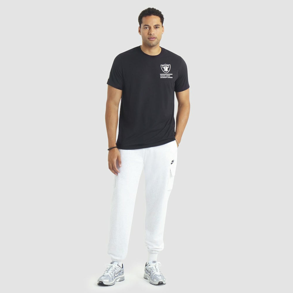 Nike Las Vegas Raiders 2025 NFL Crucial Catch Tri-Blend Dri-FIT T-Shirt Black