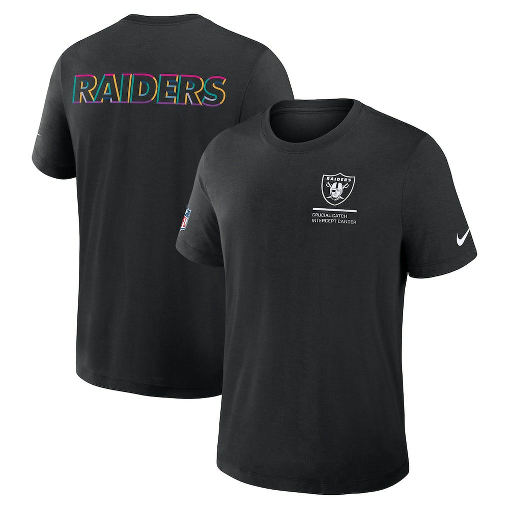 Nike Las Vegas Raiders 2025 NFL Crucial Catch Tri-Blend Dri-FIT T-Shirt Black