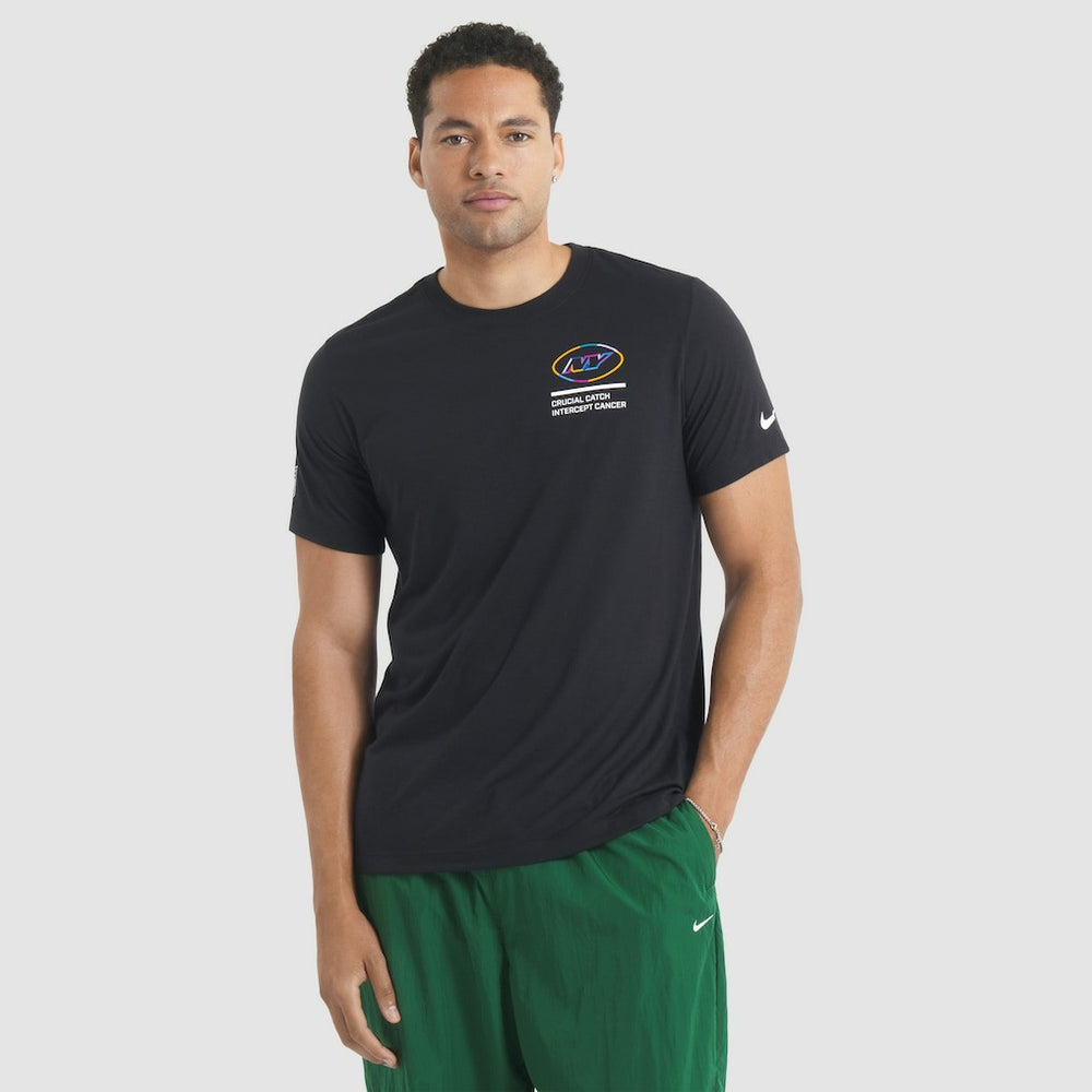 Nike New York Jets 2025 NFL Crucial Catch Tri-Blend Dri-FIT T-Shirt Black