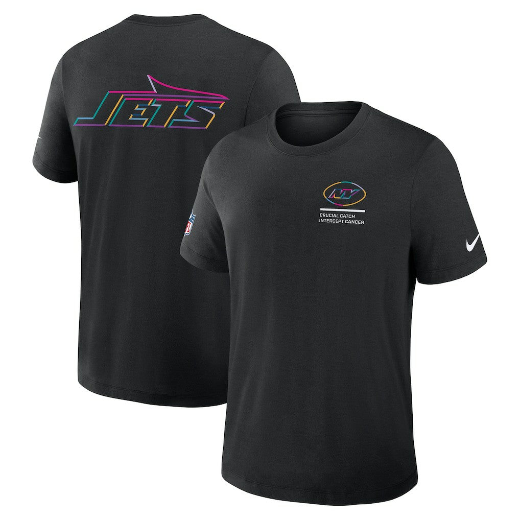 Nike New York Jets 2025 NFL Crucial Catch Tri-Blend Dri-FIT T-Shirt Black