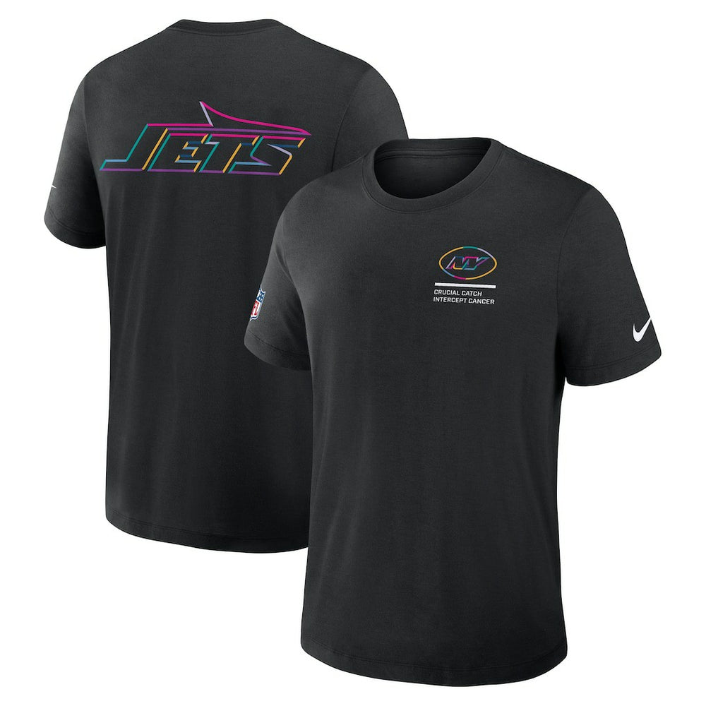 Nike New York Jets 2025 NFL Crucial Catch Tri-Blend Dri-FIT T-Shirt Black