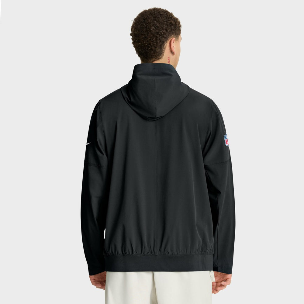 Nike Detroit Lions Sideline Alt Pack Anorak Half-Zip Hoodie Jacket Black