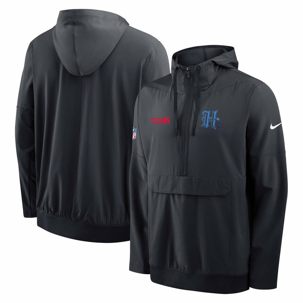 Nike Houston Texans Sideline Alt Pack Anorak Half-Zip Hoodie Jacket Navy