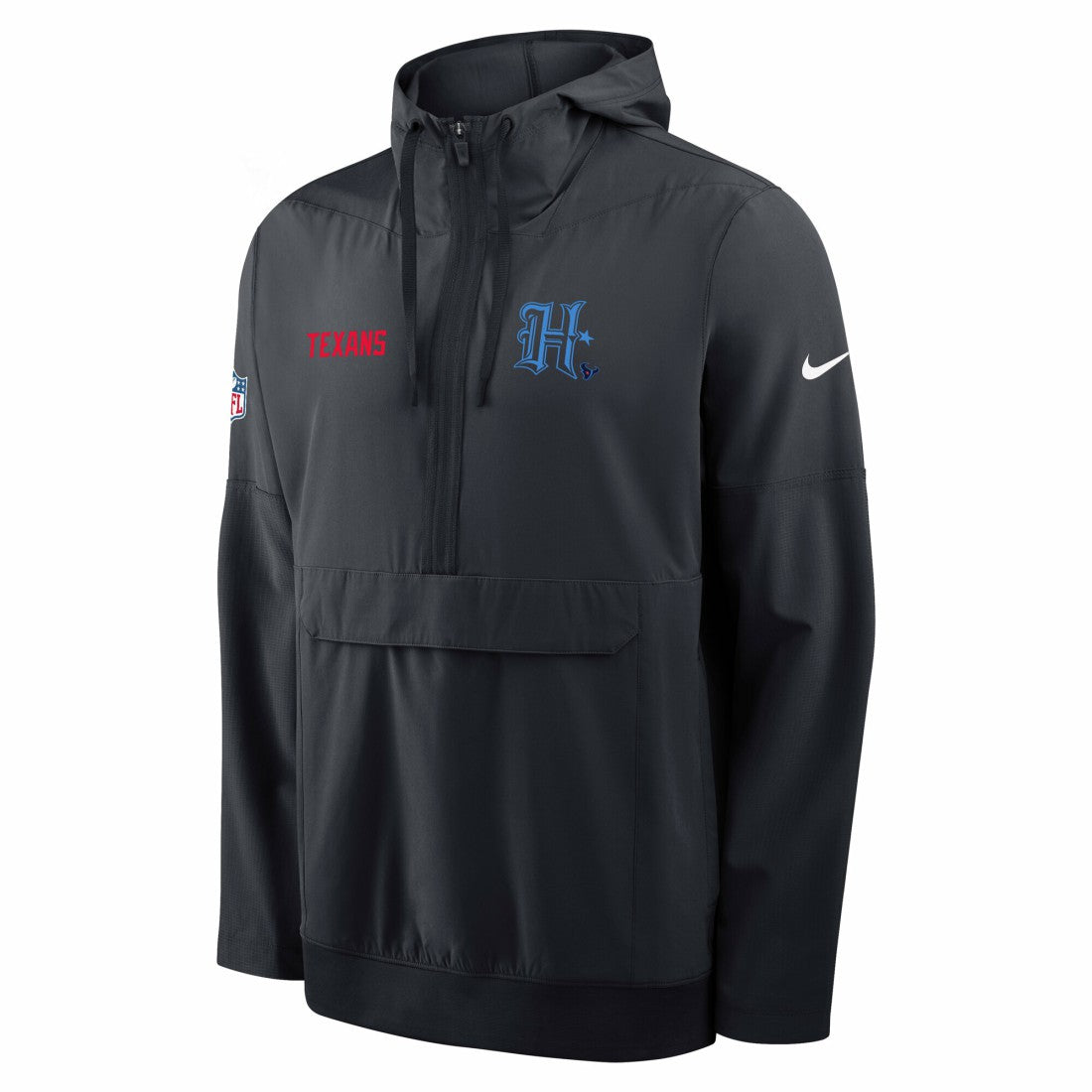 Nike Houston Texans Sideline Alt Pack Anorak Half-Zip Hoodie Jacket Navy