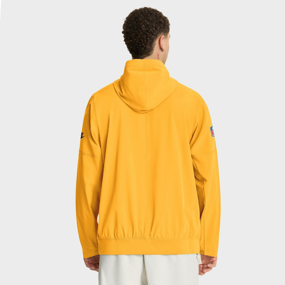 Nike Pittsburgh Steelers 1933 Sideline Alt Pack Anorak Half-Zip Hoodie Jacket Gold