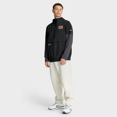 Nike Cincinnati Bengals Sideline Anorak Half-Zip Hoodie Jacket Black