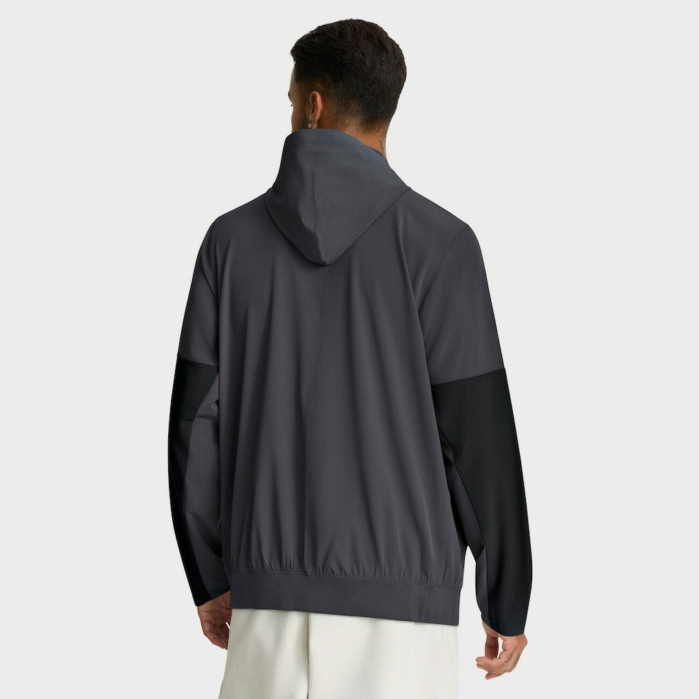 Nike Cleveland Browns Sideline Anorak Half-Zip Hoodie Jacket Anthracite