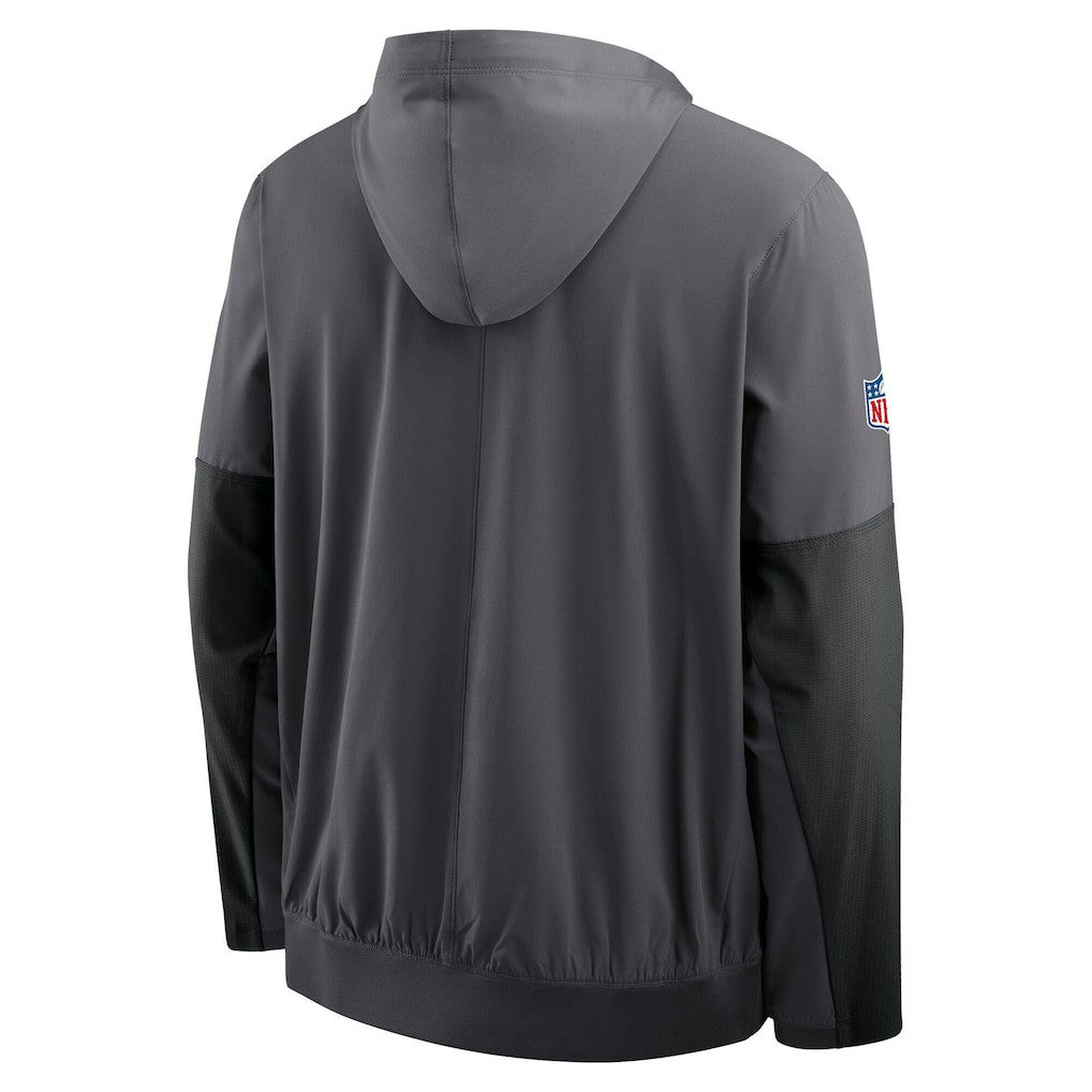 Nike Cleveland Browns Sideline Anorak Half-Zip Hoodie Jacket Anthracite