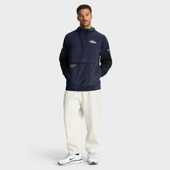 Nike Denver Broncos Sideline Anorak Half-Zip Hoodie Jacket Navy