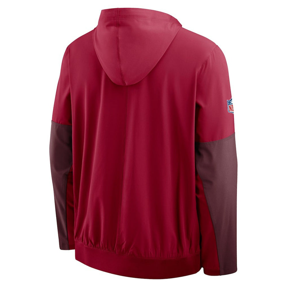 Nike Washington Commanders Sideline Anorak Half-Zip Hoodie Jacket Burgundy