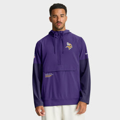 Nike Minnesota Vikings Sideline Anorak Half-Zip Hoodie Jacket Purple