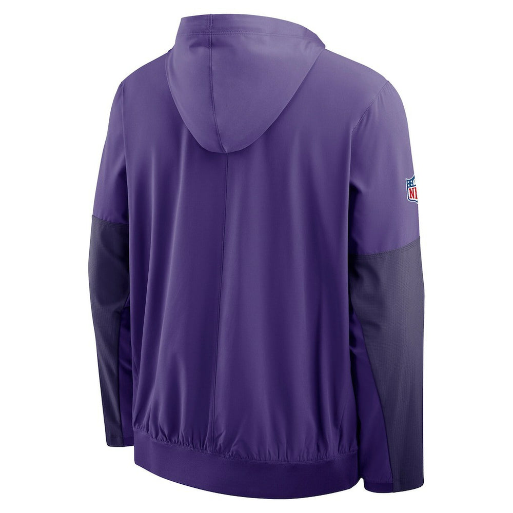 Nike Minnesota Vikings Sideline Anorak Half-Zip Hoodie Jacket Purple