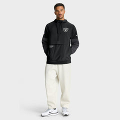 Nike Las Vegas Raiders Sideline Anorak Half-Zip Hoodie Jacket Black