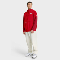 Nike Kansas City Chiefs Sideline Anorak Half-Zip Hoodie Jacket Red