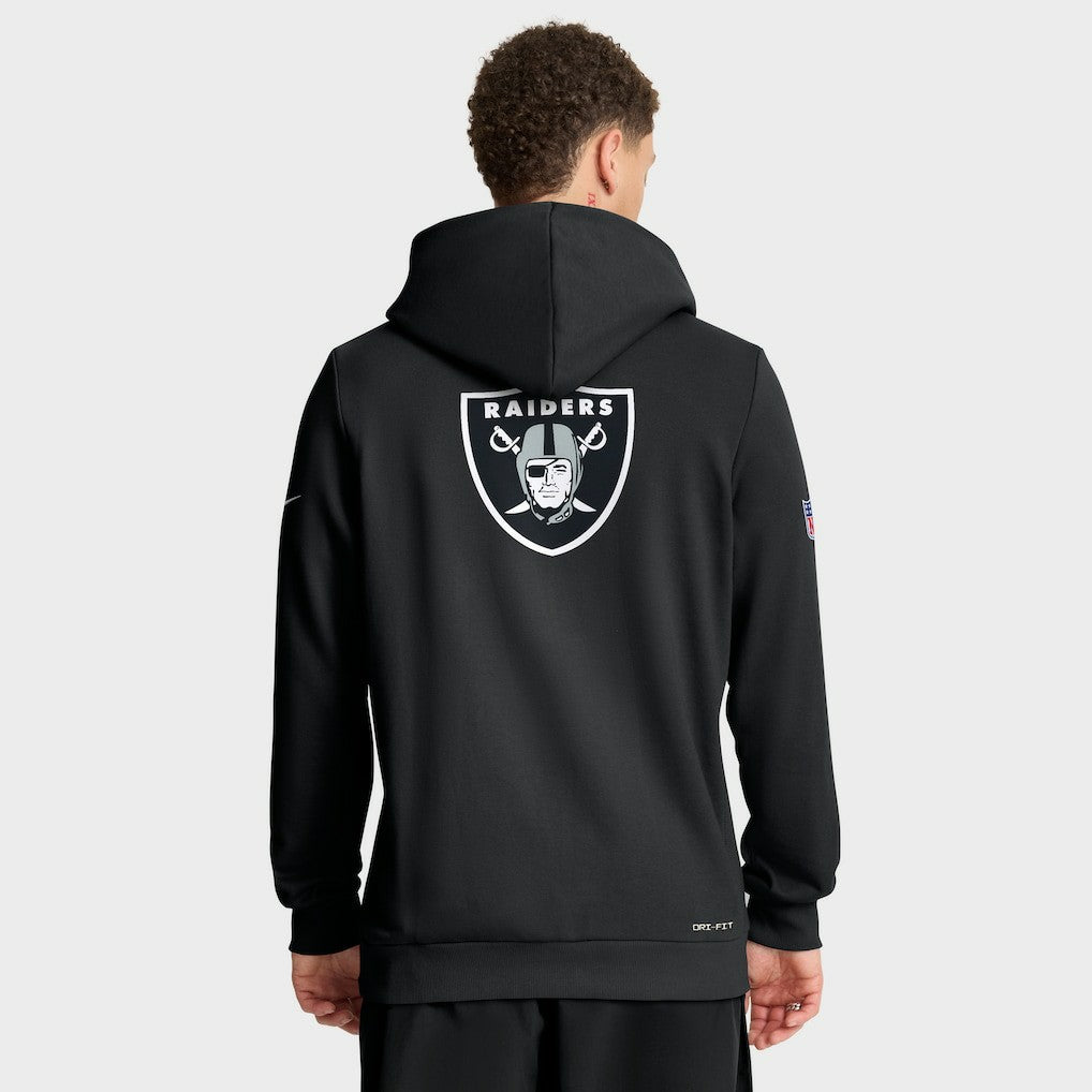 Nike Las Vegas Raiders Sideline Standard Issue Utility Player Dri-FIT Full-Zip Hoodie Black