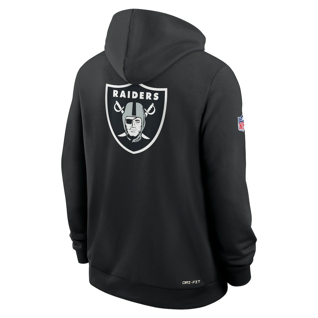 Nike Las Vegas Raiders Sideline Standard Issue Utility Player Dri-FIT Full-Zip Hoodie Black