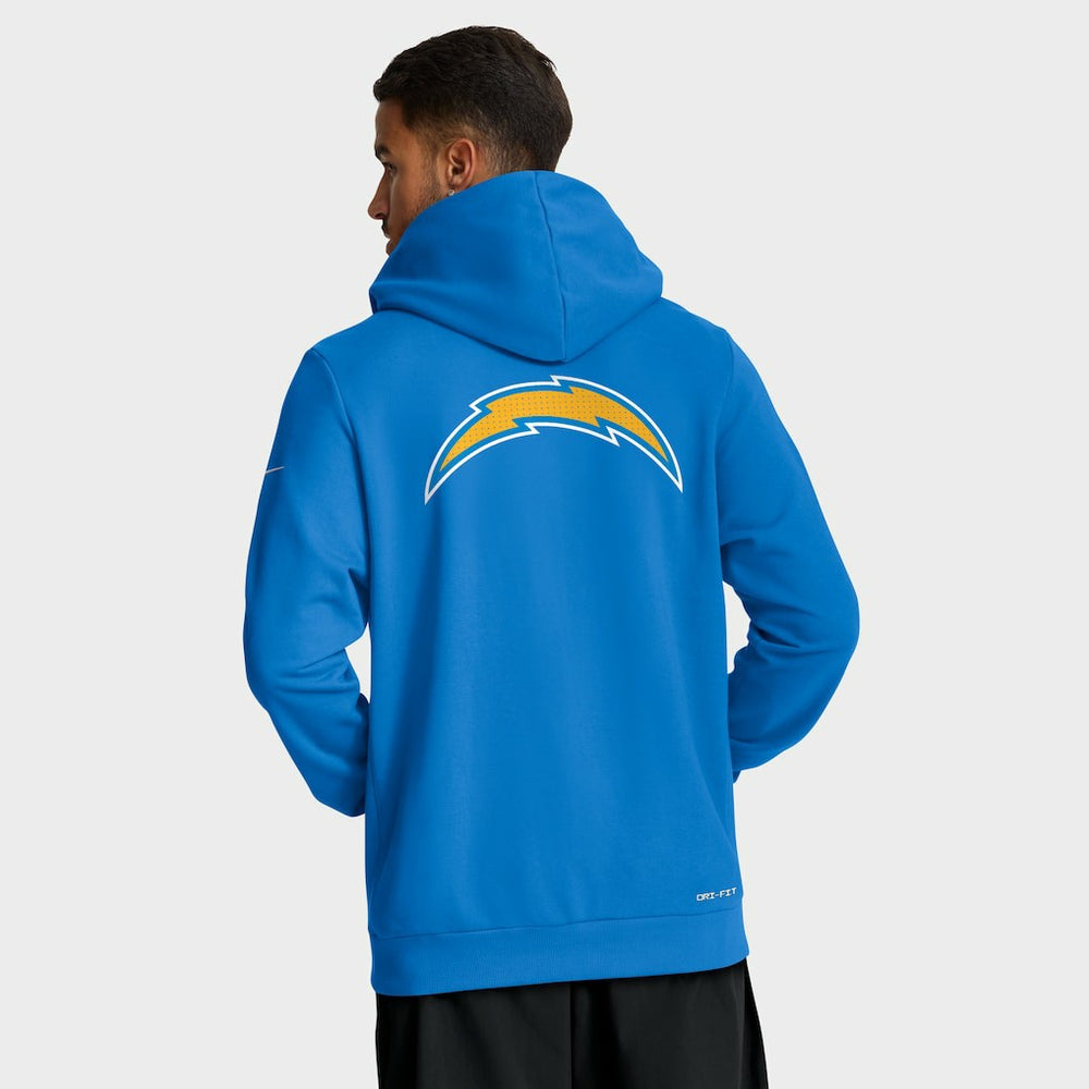 Nike Los Angeles Chargers Sideline Standard Issue Utility Player Dri-FIT Full-Zip Hoodie Powder Blue